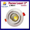 5W COB LED Spot Light 2" LED Ceiling Downlight (Golden). 
