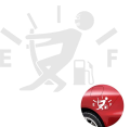 Funny Car Stickers High Gas Consumption Decal Fuel Gage Empty Vinyl 3 Color. 