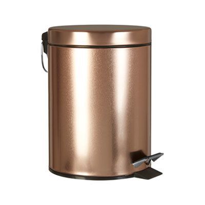 Rose Gold Pedal Bin – 5Ltr - Premier Home