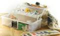 Daler Rowney Artist Carry Tool Box For Art Accessories Brushes Paints Inks 33cm x 20cm x 15cm. 