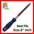 High Quality Steel File 6" Inch ×1.3cm Triangular Engineers/Machinist File fine Metal With Pvc Plastic Handle. 