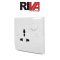 RIVA 3 Pin International Switch Socket, Switched Light Plug, 3 Pin Socket 13 Amp. 
