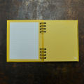 Summer Yellow Colored Spiral Notebook 4.5"x5  Premium design by PAPERWORK. 