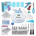 220Pcs Cake Decorating Tools Kit Turntable Set. 