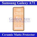 Samsung Galaxy A71 Ceramic matte unbreakable antishock hybrid film 9D/11D/21D temper Fiber sheet glass for Samsung Galaxy A71. 