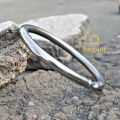Silver Stainless Steel Bracelet Cuff Bangle Kara for Men. 